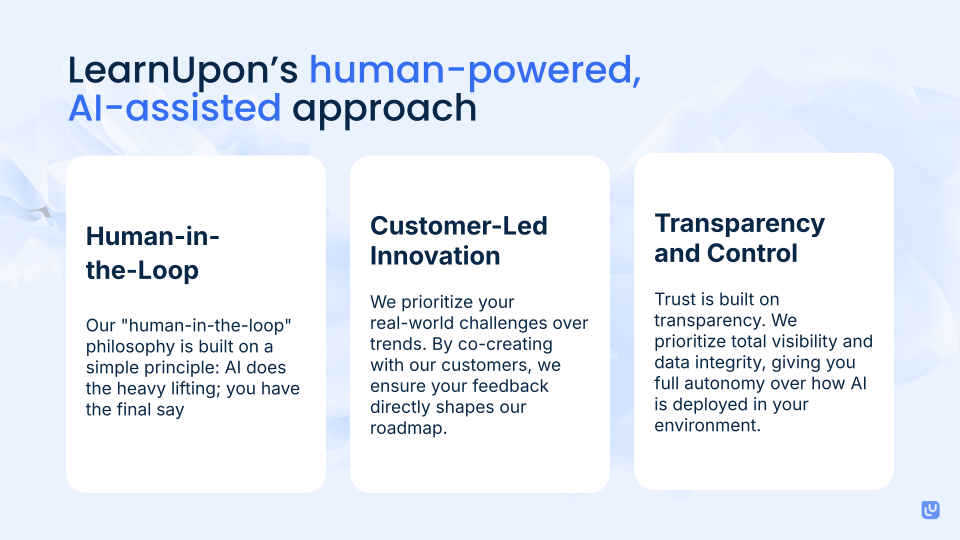 LearnUpon's approach to AI